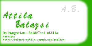 attila balazsi business card